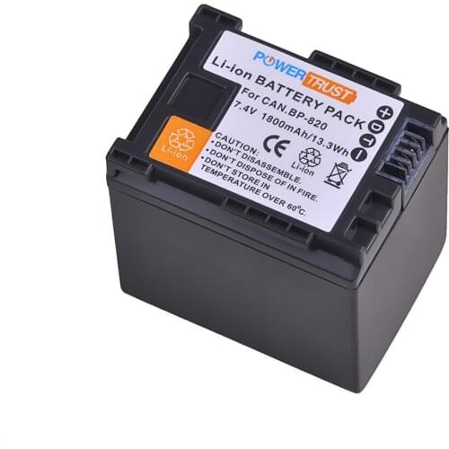 1X 1800mAh BP-820 BP820 Camcorder Battery for Canon BP828 BP 820 G/X Series VIXIA, HF G30,XA20,XA25 Batteries