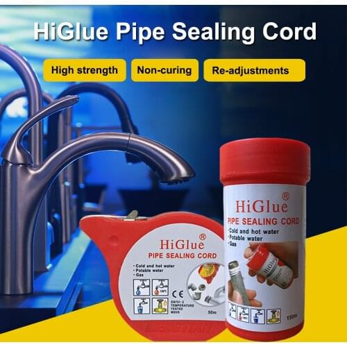 20~150m of HiGlue 55 Pipe Sealing Thread Cord for Water and Gas Leak Fix High Quality