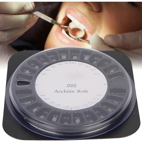 20 pcs Mini Dental Orthodontic Ceramic Brackets Dentist Orthodontics Supplies Grooved Round Base Contour Designs Easy Bonding