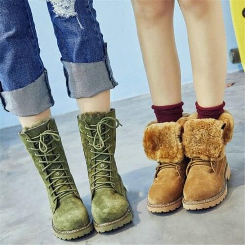 2020 Winter 100% Pigskin Leather Thickening Tube Snow Boots Women High Tube Soft Bottom Cotton Boots Wild Plus Velvet Warm Boots