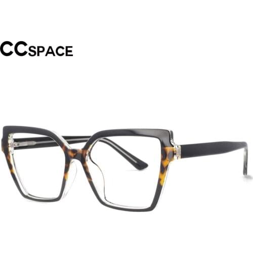 53683 Tr90 Big Frame Square Anti Blue Light Glasses Frames Color Matching Women Fashion Computer Optical Eyeglasses
