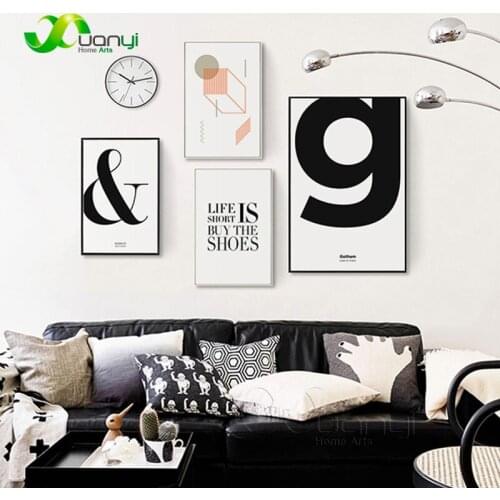 Abstract Nordic Quote Canvas Art Painting Nodic Style Poster Home Decoraction Wall Pictures For Kids Room HD Prints Unframed