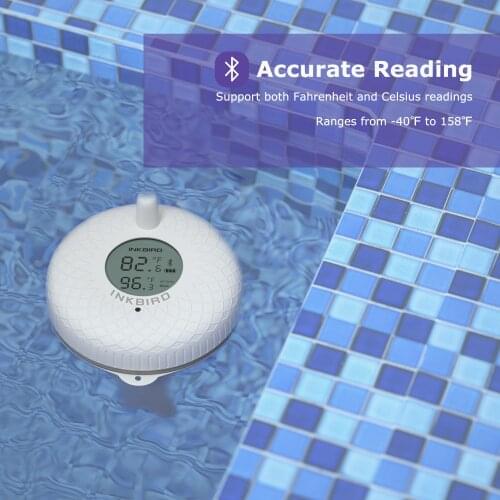 Wireless Swimming Pool Thermometer IBS-P01B Bluetooth Temperature Recorder Waterproof Sensor for Pond Aquarium Baby Bath Spa Kit