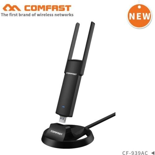 CF-939AC 1900Mbps gigabit usb wifi adapter 2.4G & 5Ghz AC Gaming Network Card with USB3.0 base AP extension cable DUAL antennas
