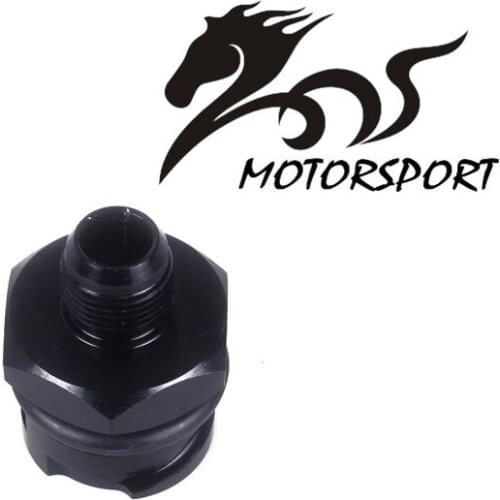 For LSX LS1/LS6/LS2/LS3/LS7 Billet Black Valve Cover Oil Cap w/ -6/8/10 AN Fitting