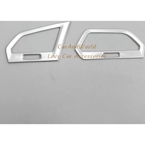 For Volkswagen VW Tiguan 2017 2018 Front Air Conditioning Vent Outlet Cover Trim ABS Chrome Decoration Car-Styling Accessories