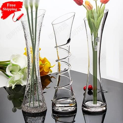 Home decor transparent glass hydroponic vase modern fashion dining table office table small vase