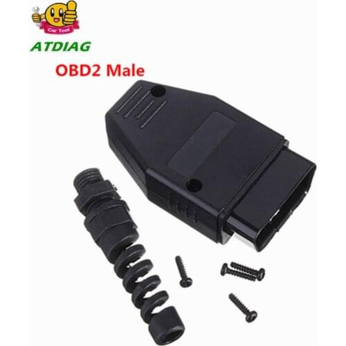 ATDIAG OBD OBD2 16Pin Female Extension Opening Cable Car Diagnostic Interface Connector OBD II Female Converter OBD2 Male Cable