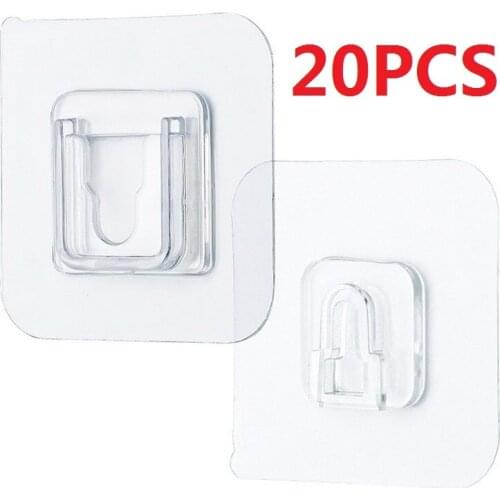 Multi-Purpose Hooks 5/10 Pairs Double-sided Adhesive Wall Hooks Waterproof Clothes Hats Towel Hooks Kitchen Bath Door Hooks