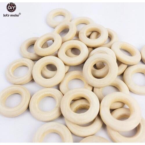 Lets make 100pc/lot Small Wooden Rings - 1 Inch (25mm) - Natural Unfinished Wood Toss Rings free shipping