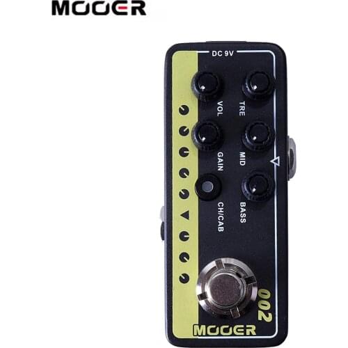 MOOER Micro Digital British crunch Preamp Preamplifier Dual Channel 3 Band EQ 2 Working Modes Effect Pedal True Bypass