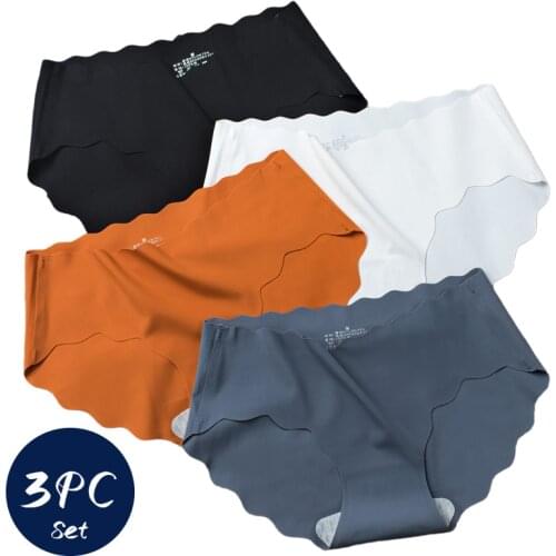 BZEL Womens Panties Sexy Seamless Underwear Female Comfort Briefs Nylon Breathable Underpants Cozy Lingerie Ruffles Panties 3PC