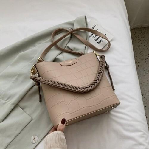 2020 summer new womens bag fashion bucket bag stone pattern shoulder bag ladies handbag picture-mother bag diagonal female bag