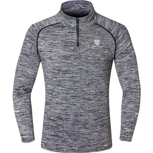 New Sport Running Shirt Autumn Winter Fitness Baskball Training Long Sleeve Sport Shirt Men Outerdoor Gym Sport Top Men seamless