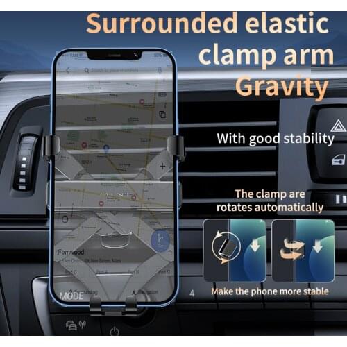 New Mini Universal Car Phone Holder Air Vent Mount Gravity Phone Holder Stand for Huawei iPhone Xiaomi Samsung 4.7-6.7 inch