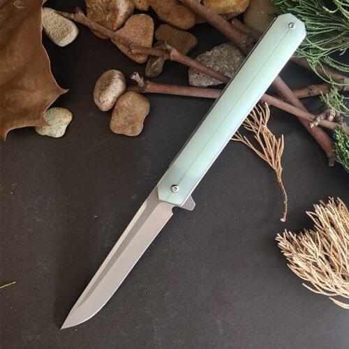 D2 Steel Blade Outdoor Multi-Purpose Knife, G10 Handle Folding Knife, High Hardness Camping Foldable Sharp EDC Tools Fruit Knife