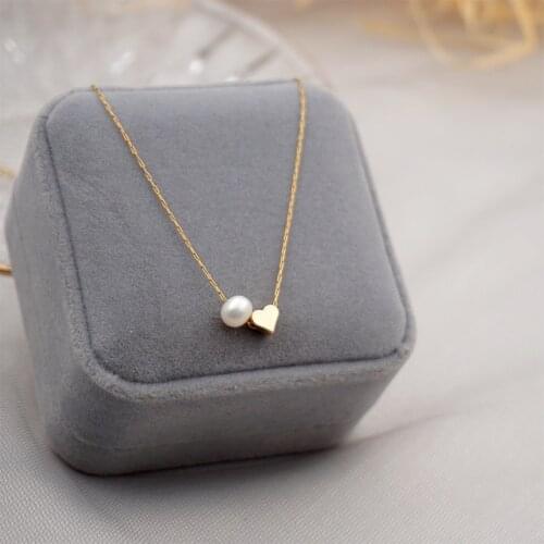 100% Natural Freshwater Pearl Necklace Gold Color Chain Jewelry for girls women 2021 new