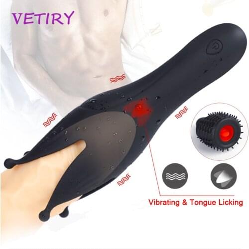 Penis Delay Trainer Male Masturbator 8 Speed Penis Pump Vibrator Aircraft Cup Erotic Sex Toys for Men Adult Endurance Exercise