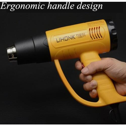 Hot Air Gun 220V 200-450L/Min Variable Temperature Advanced Electric Hot Air Gun Temperature Adjustable + Nozzle LK-630E