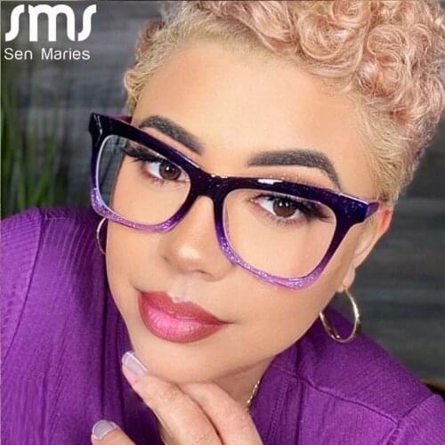 Plastic Titanium Cat Eye AntiI Blue Light Optical Glasses Frames Men Women TR90 Fashion Computer Eyeglasses