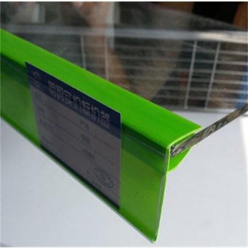 POP top clamp sign clip data strip glass wood shelf talker price tag display strip shelf talker advertising banner channel cover