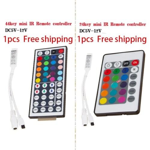 RGB Controler 24Key Led Controller Dimmer 44key IR Remote Control For 5050 3528 RGB Led Flexible Strip Lamp Free shipping