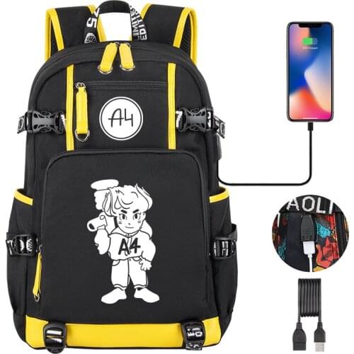2021 NEW а4 мерч рюкзак Boy Backpacks Fashion High Quality мерч а4 Children Girl School Book Bags Men USB Backpack