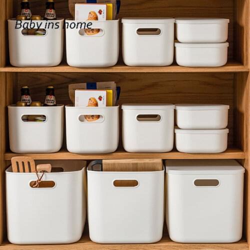 Kitchen Organizer Storage Basket Desktop Storage Box Bathroom Clothes Snack Sundries Cosmetic Plastic Home Storage Organization