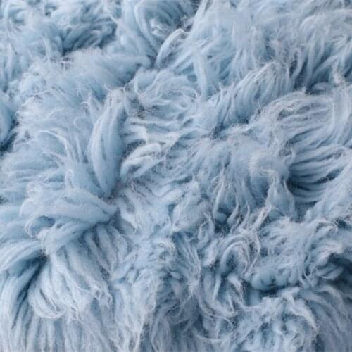 Blue Sitter Photography props Fluffy Baby Boy Flokati Fur Prop Greek Flokati Curly Posing Wool Blanket Beanbag Covering Rug