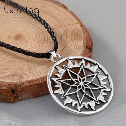 Nordic Celtic Pendant Men Necklace Talisman Amulet Shield Viking Necklace Retro Russia Women Vintage Jewelry Slavic Symbol Gift