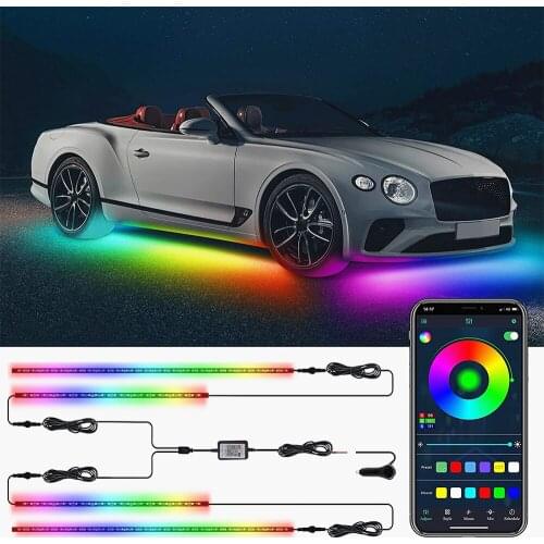 Car Chassis Light Automobile Under Glow Chasing Lamp With App And Remote Control 16 Million Colors Music DIY SUV Truck Vehicle