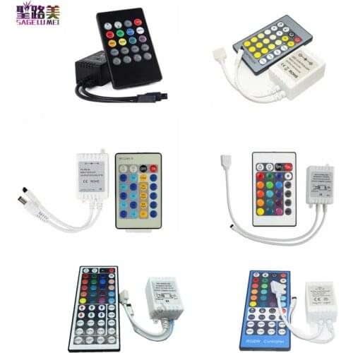DC 12V 24V RGB RGBW LED strip music controller Infrared Remote IR remote Single color white warm white Dimmer For led strip tape