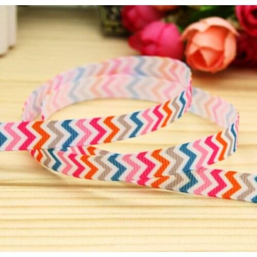 3/8'' Free shipping chevron printed grosgrain ribbon hairbow headwear party decoration diy wholesale OEM 9mm P5352