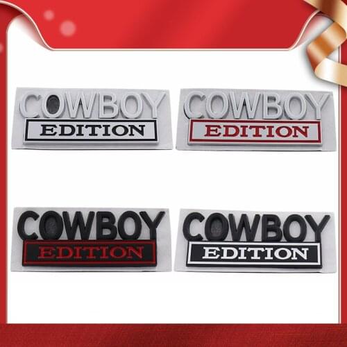 3D Premium Cowboy Edition for Compass Patriot Renegade Silverado Hummer car Engine Fender trunk Rear Decal Emblem Badge Sticker