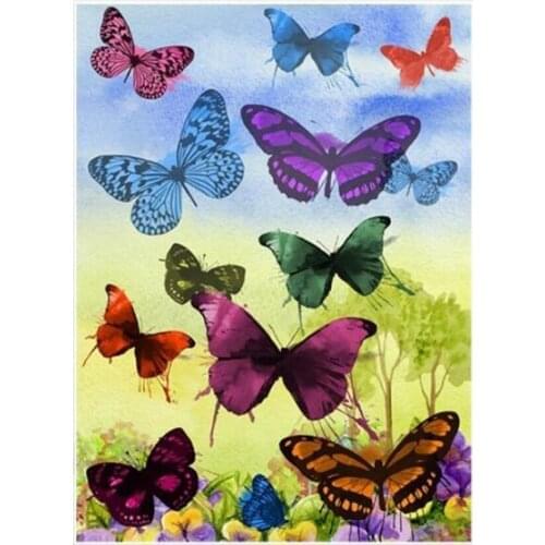5D DIY Diamond Painting Full Square Bright Butterfly Diamond Mosaic Embroidery Sale Rhinestone Picture Home Decor Gift WG1149