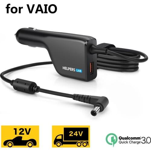 Laptop Car Charger 19.5V 4.7A For Sony VAIO VGA-AC19V10 VGA-AC19V11 VGA-AC19V12 VGP-AC19V26 VGP-AC19V13 Car Adapter 6.5*4.4mm