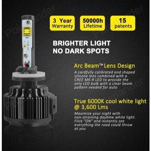 Free shipping!! Super bright LED V6 Headlight Kits H4 12V 3800LM adjustable high power H1 led headlight 2*30W
