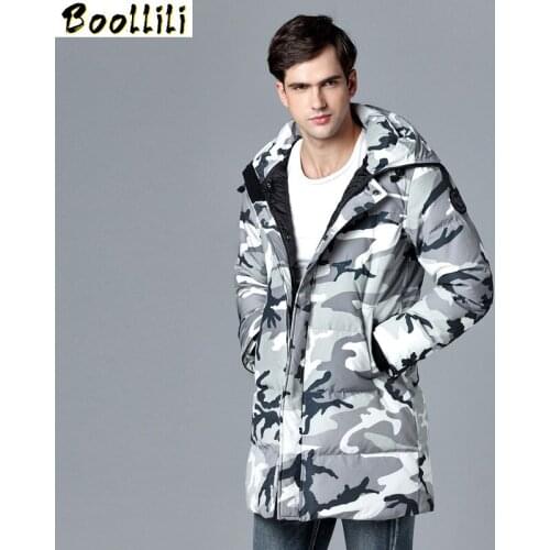 Boollili Winter Jacket Men Camouflage Korean Mens Down Jacket Long Coat Mens Clothing Jackets Male Parka Doudoune Homme