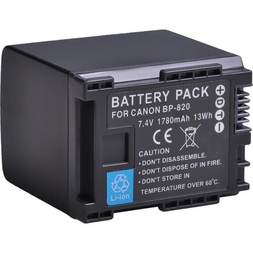 BP-820 Accu / Battery for Canon HF-G30/ Canon XA20/ Canon XA25/ LEGRIA HF G30/ G25/ G20/ G10/ M30/ M31/ M32/ M40/ M41/ M300/ M30