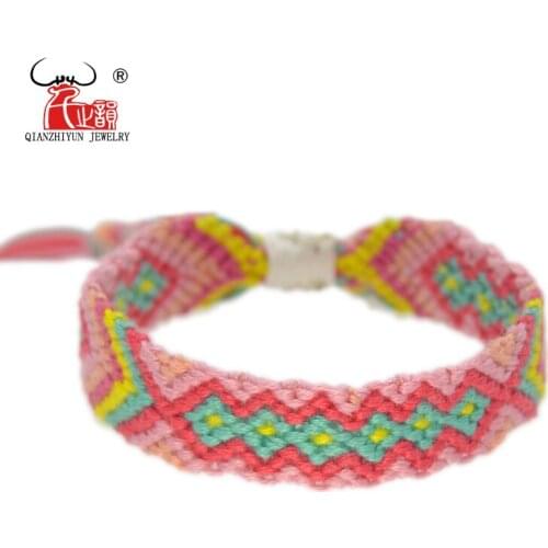 Handmade Bracelet Custom Cotton Wrap Popular Woven Rope String Friendship Bracelets For Women Men Dropshipping Bracelet