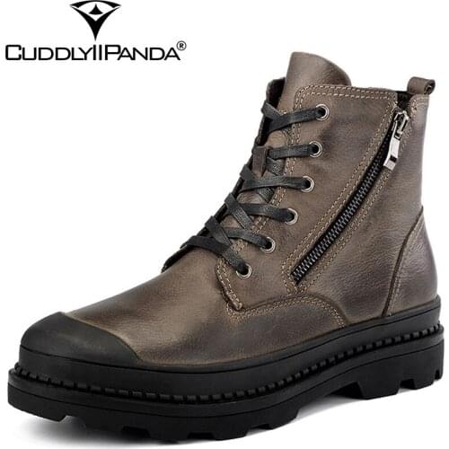 CuddlyIIPanda Men's Motorcycle Boots