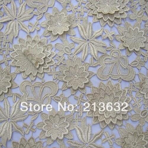 D POs112 textile gold water soluble embroidery, gold, water soluble embroidery, gold embroidery and silver water soluble cloth