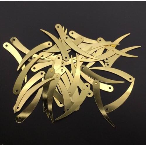 HOT ! 30g 750pcs 33*5mm Wholesale Chilli Loose Sequin Paillette Crafts Sewing ,Women Kids Diy Garment Accessories Light Golden