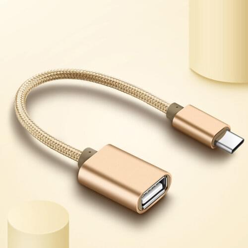 Braid Type C USB 3.1 Male to OTG Type-A Female Adapter Cord For Android leTV Huawei oppo vivo Tablet PC samsung Smartphone