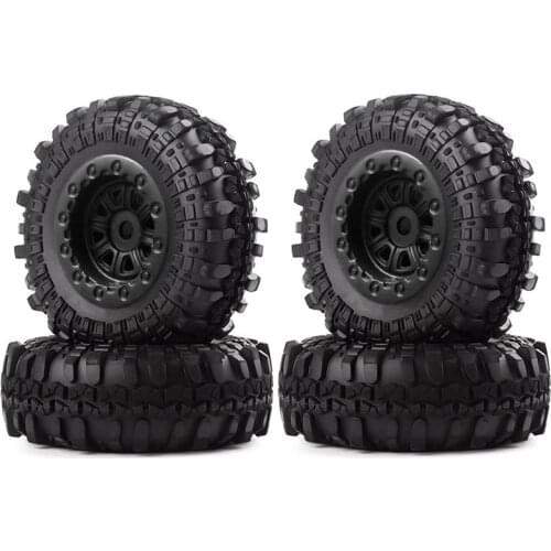 4PCS 46X17mm Wheel Rims Tires Tyre Set for 1/24 RC Crawler Car Axial SCX24 90081 Upgrade Parts Accessories