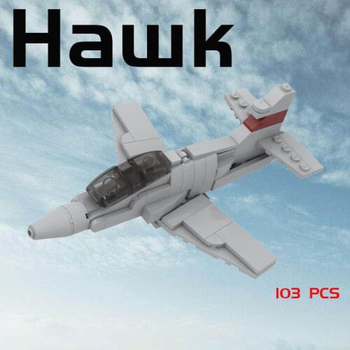 MOC Building Block Maker Military Series Hawk Fighter Modern Military Assembly Model Kid Toy DIY Build Blocks Birthday Gift