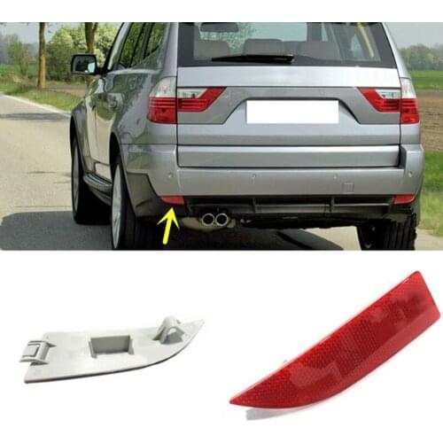 Red Auto Bumper Reflector Board Cover Rear For BMW X3 2004-2010 Car Exterior Accessories Decoration Car styling ABS Plastic