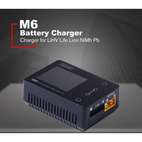 ToolkitRC M6 Mini Battery Balance Charger Cell Checker Servo Tester 150W 10A DC Output for 1-6S Lipo LiHV Life Lion NiMh Pb