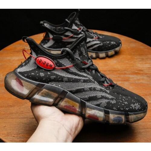 Mens Shoes New Low-top Mens Shoes Breathable Popcorn Lace Korean Edition Shoes Students Thick Soles Net Shoes