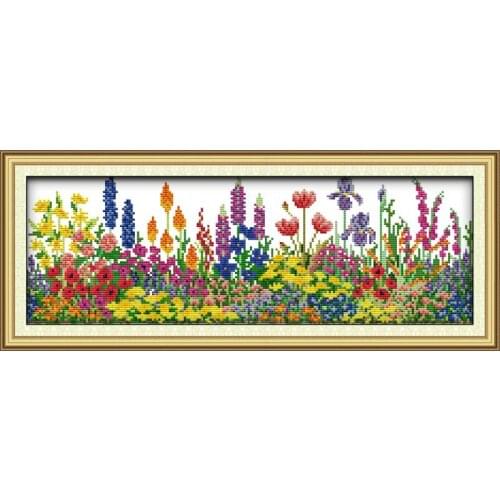 Joy Sunday Spring Scenery In Garden Cross Stitch Kit Embroidery Needlework 11&14CT Cross Stitch on Canvas Chinese Embroidery Set